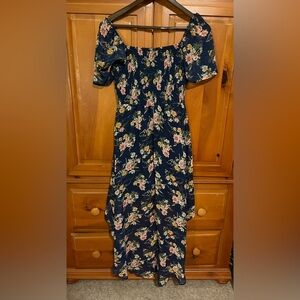 As U Wish Navy Floral Dress